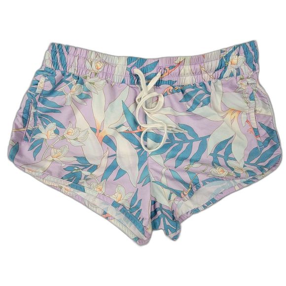 SOLD - Billabong Womens Shorts Swim Medium Floral Print - Picture 1 of 7